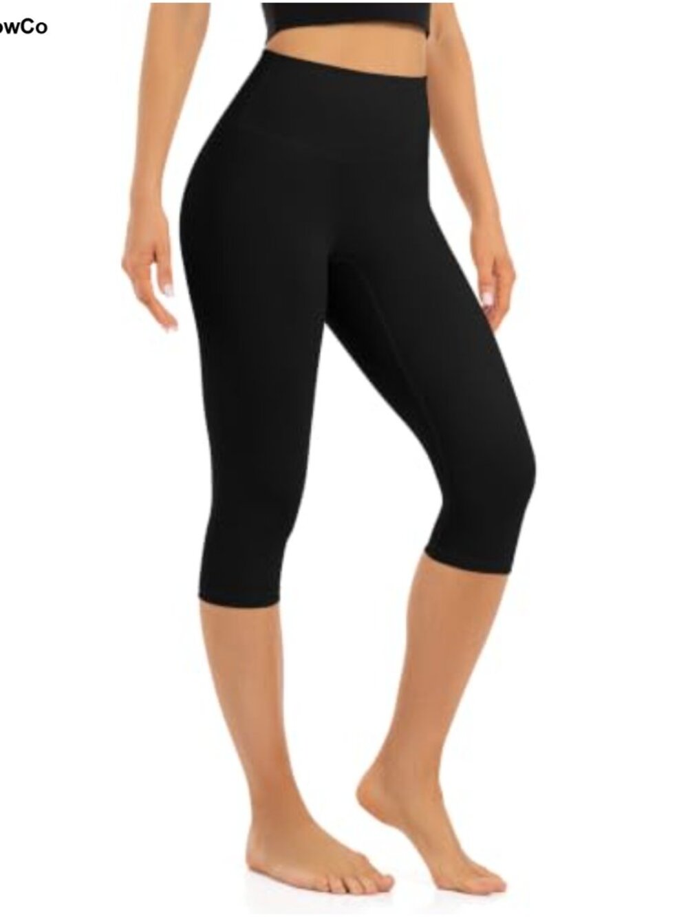 High Waisted No Front Seam Capri Yoga Leggings Buttery Soft